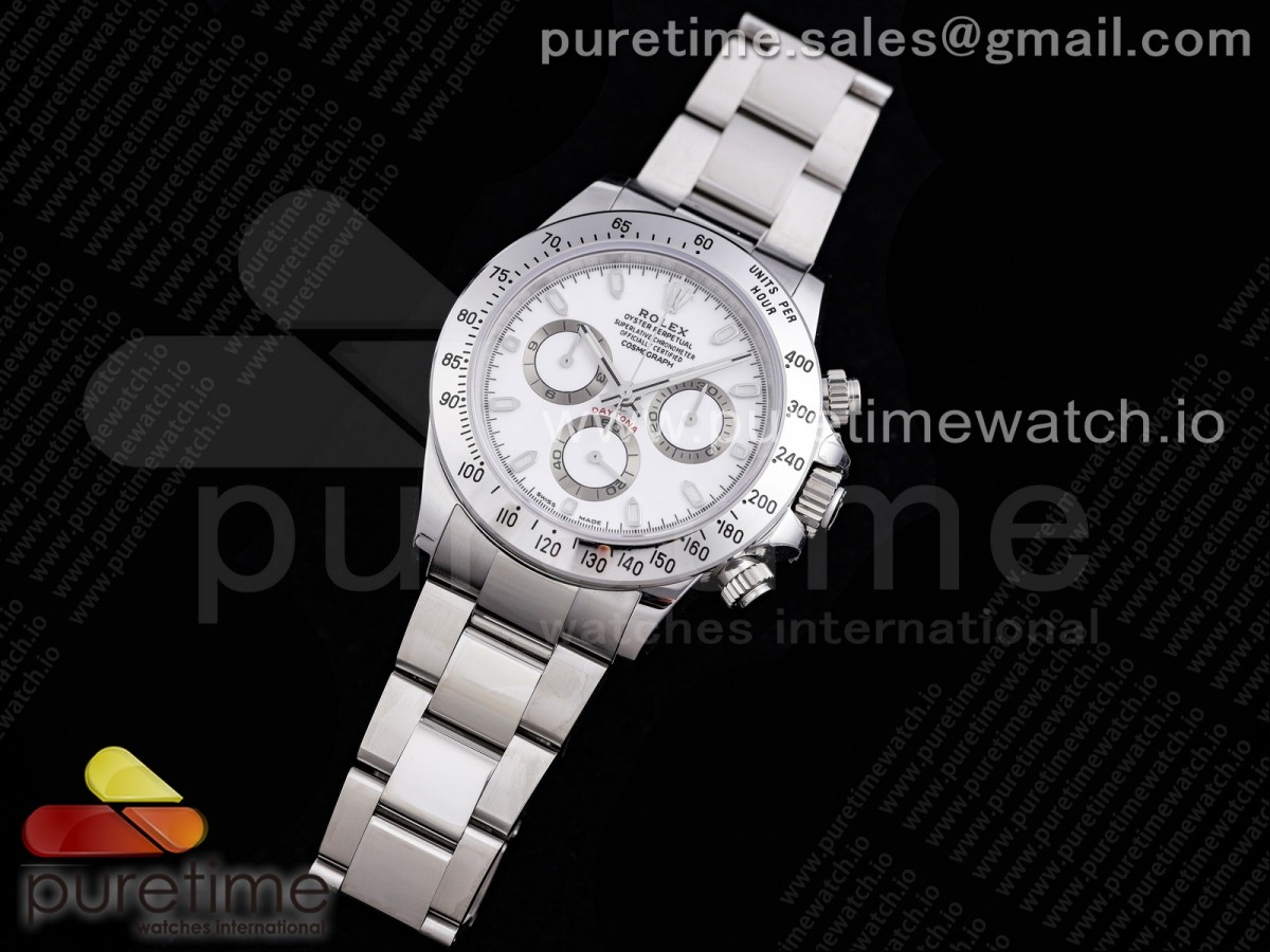 TW공장 스틸토나 화이트다이얼 4130 Daytona SS TWF SS Bezle White Dial on SS Brcelet A4130