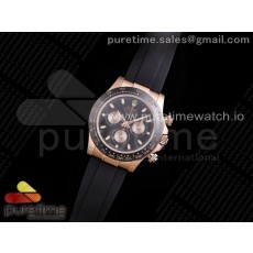 TW공장 세라토나 로골 블랙다이얼 러버 4130 Daytona RG TWF Black Ceramic Bezle Black Dial on Black Rubber Strap A4130