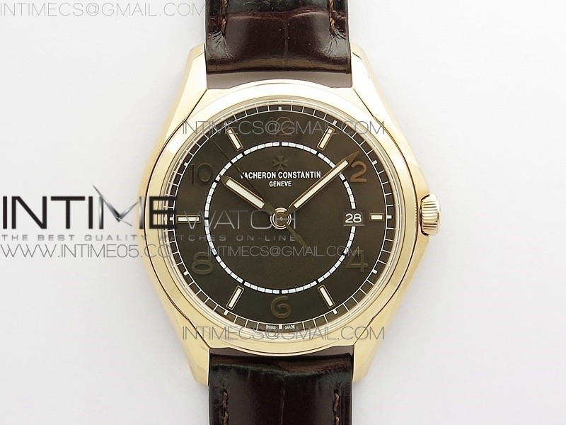 ZF공장 바쉐론콘스탄틴 피프티식스 로골 브라운다이얼 가죽스트랩 Fiftysix RG 40mm ZF 1:1 Best Edition Brown Dial on Brown Leather Strap A1326