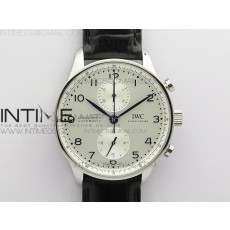 ZF공장 V3 포르투기저 화이트다이얼 가죽스트랩 Portuguese IW371605 ZF V3 1:1 Best Edition SS White Dial Blue Markers on Black Leather Strap A96355