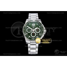 AC공장 하이드로콘퀘스트 크로노 그린다이얼 HydroConquest Chrono Mens SS/SS Green ACF A7750