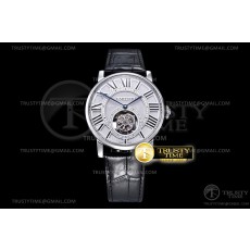 BBR공장 뚜르비용 화이트다이얼 가죽스트랩 Rotonde De Cartier Tourb SS/LE White BBR Asia Tourb