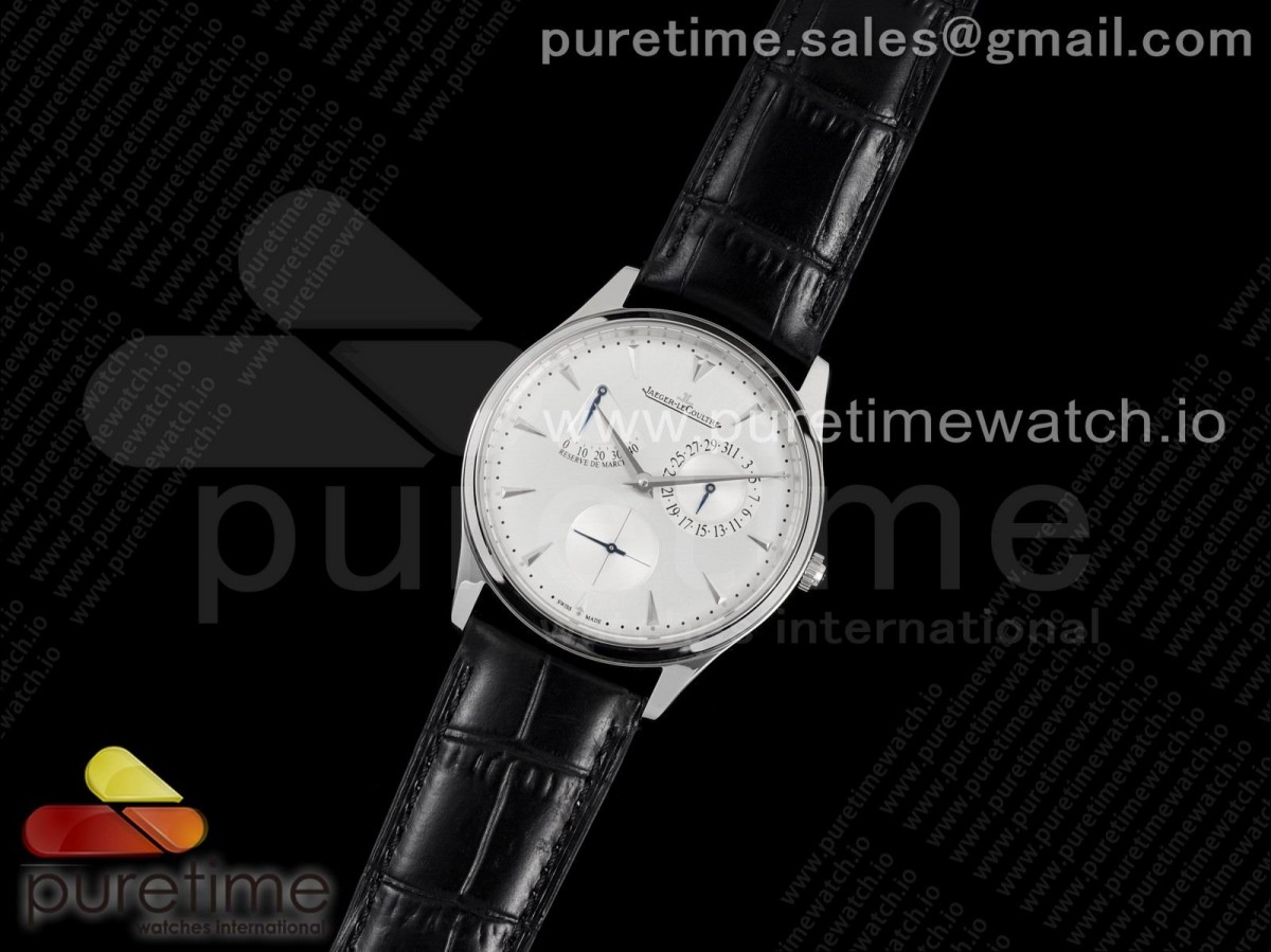 ZF공장 V3 마르쉐 실버다이얼 가죽스트랩 Master Ultra Thin Réserve de Marche SS ZF 1:1 Best Edition White Dial on Black Leather Strap A938 V3