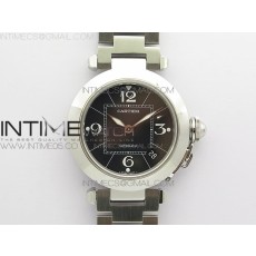 V9공장 파샤 35미리 블랙다이얼 Pasha W31074M7 35mm SS V9F Best Edition Black Dial on SS Bracelet A2892 to Cal.049