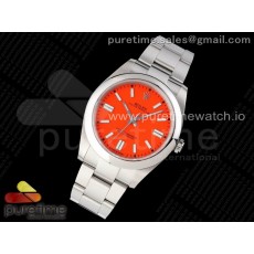 EW공장 롤렉스 오이스터퍼페츄얼 41미리 레드다이얼 Oyster Perpetual 41mm 124300 EWF Best Edition Red Dial on SS Bracelet A3230