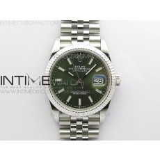 BP공장 롤렉스 데이저스트 36 904 그린다이얼 Datejust 36mm 116231 SS BP 1:1 Best Edition Green Dial Stick Markers On SS Jubilee Bracelet A2824