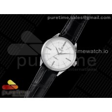 KZ공장 셀리니 화이트다이얼 가죽스트랩 Cellini SS KZF 1:1 Best Edition White Dial Roman Markers on Black Leather Strap SA3132