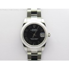 BP공장 롤렉스 데이저스트 31 블랙다이얼 2813무브 21600진동 Datejust 31mm 278273 SS BP Best Edition Black Roman Markers Dial on Oyster Bracelet