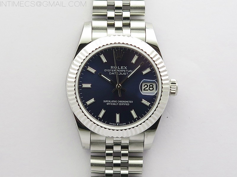 BP공장 롤렉스 데이저스트 31 블루다이얼 2813무브 21600진동 Datejust 31mm 278271 SS BP Best Edition Blue Stick Markers Dial on Jubilee Bracelet