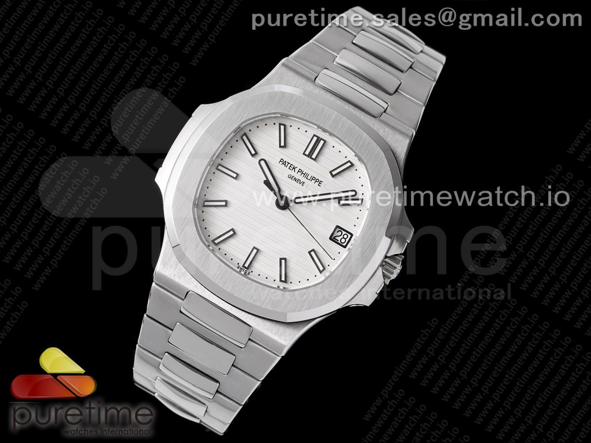 3K공장 V2 노틸러스 화이트다이얼 Nautilus 5711/1A 3KF 1:1 Best Edition White Textured Dial on SS Bracelet A324 Super Clone V2