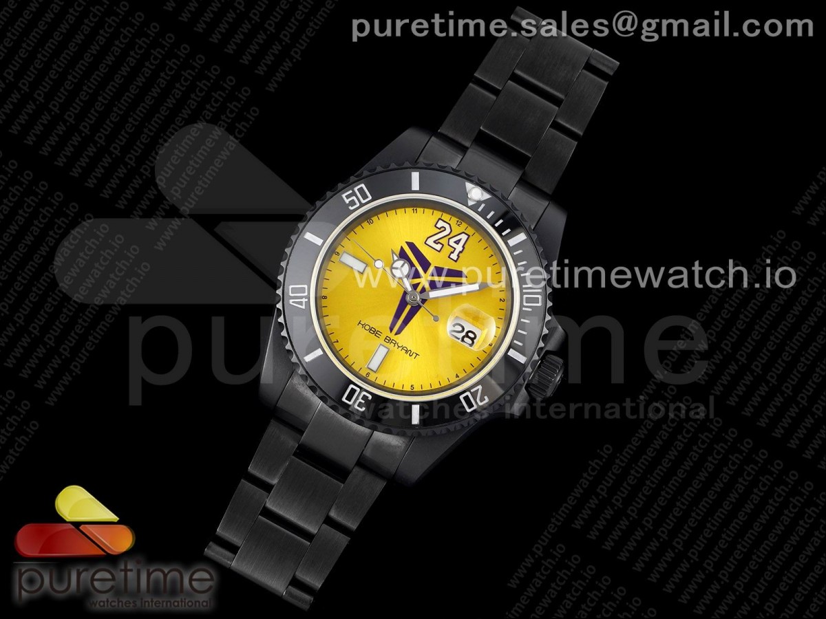 OX공장 서브마린 코베 PVD 옐로우다이얼 Submariner KOBE Watch PVD OXF Best Edition Yellow Dial on PVD Bracelet A2824