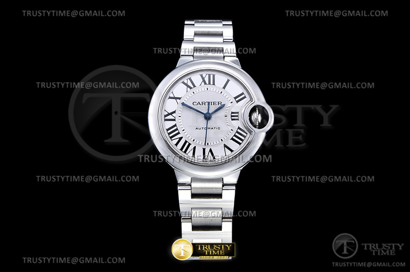 V6공장 까르띠에 발롱블루 33 오토메틱 브레이슬릿 Jap NH05  Balon Bleu Ladies 33mm SS/SS Wht V6F V7 Jap NH05