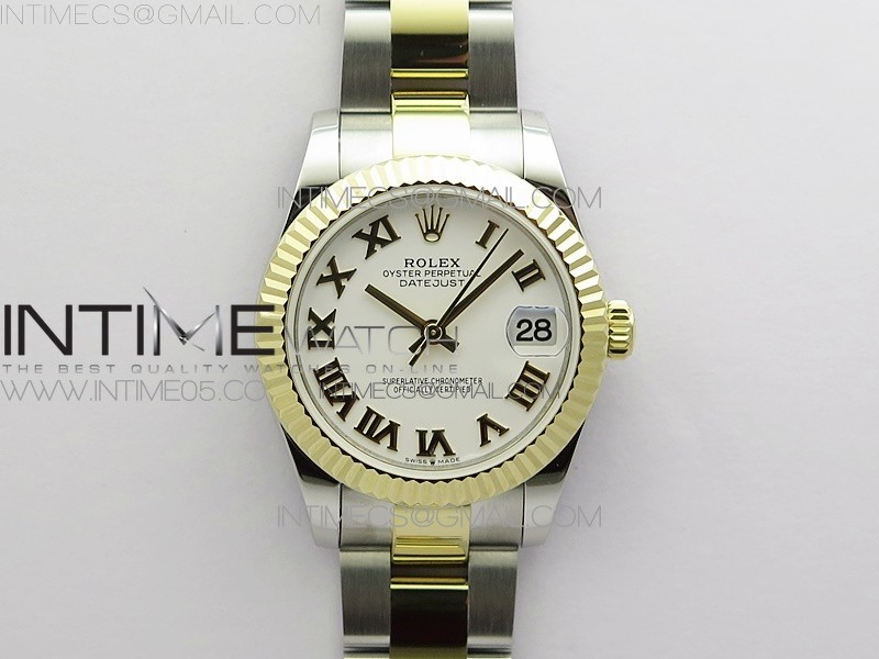 BP 롤렉스 데이저스트 31 옐로우골드콤비 화이트다이얼 2813 Datejust 31mm 278273 SS/YG BP Best Edition White Roman Markers Dial on SS/YG Oyster Bracelet