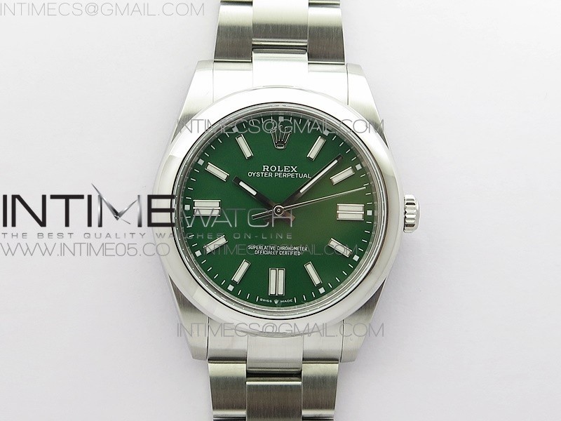 BP공장 롤렉스 오이스터퍼페츄얼 41미리 그린다이얼 2813 Oyster Perpetual 41mm 124300 BP Best Edition Green Dial on SS Bracelet