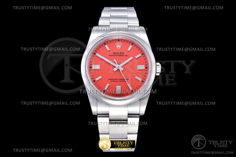 BP공장 롤렉스 오이스터퍼페츄얼 36 코랄 레드 다이얼 3230무브먼트 BPF Rolex Oysterperpetual 36 Coral Red Dial ref126000