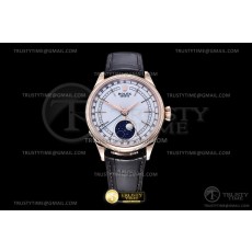 BP공장 셀리니 로골 문페이즈 화이트다이얼 가죽스트랩 Cellini 50535 Moonphase RG/LE Wht BPF Asia 3195 Mod