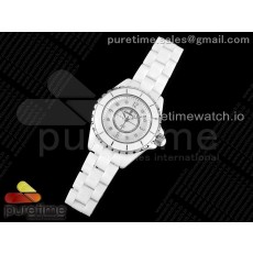 XF공장 샤넬 J13 33MM 화이트다이얼 화이트세라믹 세라믹브레이슬릿 솔리드백 J13 33mm XF 1:1 Best Edition White Korea Ceramic White Dial on Bracelet Swiss Quartz V2