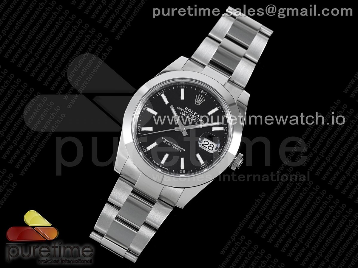 VS공장 롤렉스 데이저스트 41 블랙다이얼 돔베젤 오이스터브레이슬릿 3235 DateJust 41 126330 904L SS VSF 1:1 Best Edition Black Dial on Oyster Bracelet VS3235