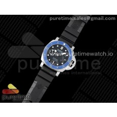 VS공장 PAM1209 블랙다이얼 러버 PAM1209 Luminor Submersible 42mm Blue Ceramic Bezel VSF 1:1 Best Edition on Black Rubber Strap AXXXIV