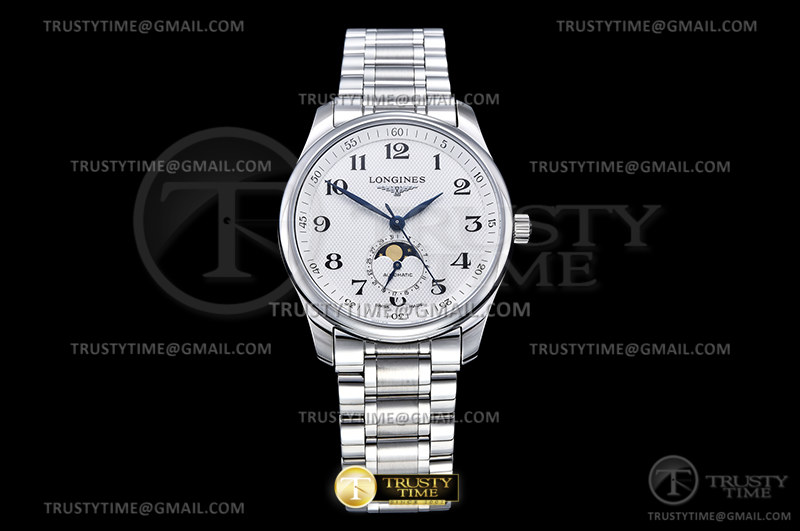 YL공장 론진 마스터컬렉션 문페이즈 스틸 화이트다이얼 브레이슬릿 Longines Master Moonphase SS/SS Wht/Num YLF A899