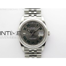 BP공장 롤렉스 데이저스트 36 스틸 슬레이트로만다이얼 돔베젤 쥬빌레브레이슬릿  DateJust 36 SS 126200 BP 1:1 Best Edition Gray Dial on Jubilee Bracelet