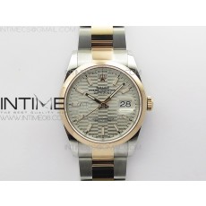 BP공장 롤렉스 데이저스트 36 로즈골드콤비 돔베젤 플루티드실버다이얼 오이스터브레이슬릿 DateJust 36 SS/RG 126201 BP 1:1 Best Edition Silver Dial on Oyster Bracelet