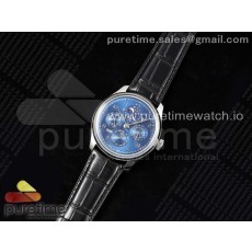 QF공장 IWC 포르투기저 퍼페츄얼캘린더 5034 스틸 블루다이얼 가죽스트랩 Portugieser Perpetual Calendar SS 5034 QF Best Edition Blue Dial on Black Leather Strap A52610