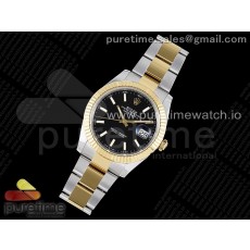 VS공장 롤렉스 데이저스트 41 옐로우골드콤비 블랙다이얼 플루티드베젤 오이스터브레이슬릿 DateJust 41 126333 904L SS/YG VSF 1:1 Best Edition Black Dial on Oyster Bracelet VS3235