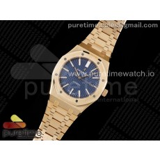 ZF공장 오데마피게 로얄오크 41 로즈골드금통 블루다이얼 브레이슬릿 Royal Oak 41mm 15400 RG ZF 1:1 Best Edition Blue Textured Dial on RG Bracelet V2 SA3120 Super Clone