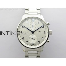 ZF공장 IWC 포르투기저 화이트다이얼 브레이슬릿 Portuguese IW371617 ZF 1:1 Best Edition SS White Dial Blue Markers on SS Bracelet A96355