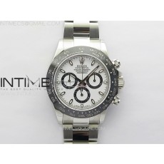 Noob공장 롤렉스 세라믹 데이토나 화이트다이얼 브레이슬릿 눕 Daytona 116500LN Noob 904L 1:1 Best Edition White Dial on 904L SS Bracelet SA4130