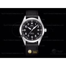 AO공장 IWC 마크20 스틸 블랙다이얼 블랙가죽스트랩 Mark XX IWC328201 SS/LE Black AOF Asia 2824