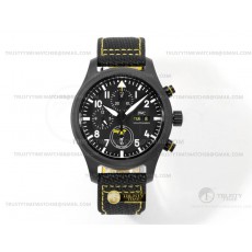 TW공장 IWC 파일럿 크로노그래프 로열메이스 블랙다이얼 나일론스트랩 Pilot Chrono Royal Maces CER/RU Black TWF A7750