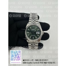 VS공장 롤렉스 데이저스트 36 민트그린다이얼 플루티드베젤 쥬빌레브레이슬릿 DateJust 36 SS 126234 VSF 1:1 Best Edition 904L Steel Green Sundust Dial on Jubilee Bracelet VS3235