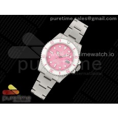 VS공장 롤렉스 요트마스터 DiW커스텀 핑크다이얼 샌드블라스티드 브레이슬릿 Submariner DIW Sandblasted VSF 1:1 Best Edition Pink Dial White Ceramic Bezel on SS Bracelet VS3135