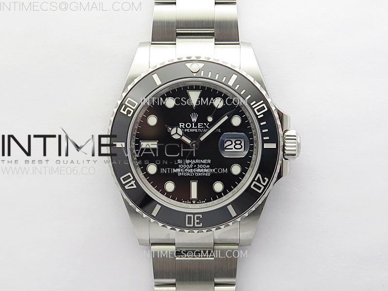 C+공장 롤렉스 서브마리너 41 블랙데이트 스틸 블랙다이얼 브레이슬릿 Submariner 126610 LN Black Ceramic Bezel 904L Steel C+F 1:1 Best Edition Black Dial On 904L Bracelet VR3235 씨플러스