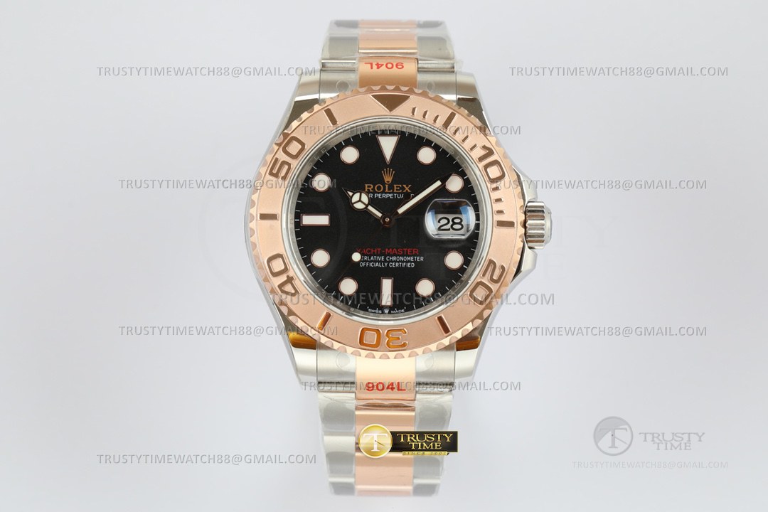 EW공장 롤렉스 요트마스터 40 로즈골드콤비 블랙다이얼 브레이슬릿 YachtMaster 116621 40mm RG/SS Black EWF A3235