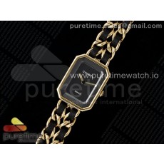 BV공장 샤넬 샤넬 프리미에르 아이코닉 블랙다이얼 블랙체인스트랩 Ppremière Iconic Chain Watch YG BVF 1:1 Best Edition Black Dial on Chain Bracelet RONDA Quartz