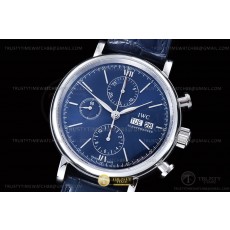 TW공장 IWC 포르토피노 크로노 스틸 블루다이얼 가죽스트랩 Portofino Chrono IW3910 SS/LE Blue/SS Stk TWF A7750