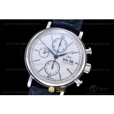 TW공장 IWC 포르토피노 크로노 스틸 화이트다이얼 블루가죽스트랩 Portofino Chrono IW3910 SS/LE Wht/Blue Stk TWF A7750