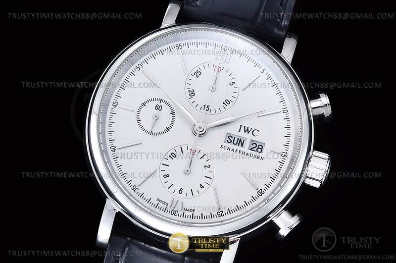 TW공장 IWC 포르토피노 크로노 스틸 화이트다이얼 가죽스트랩 Portofino Chrono IW3910 SS/LE Wht/SS Stk TWF A7750