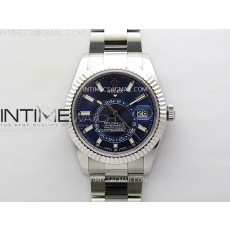 ZF공장 롤렉스 스카이드웰러 스틸 블루다이얼 브레이슬릿 Sky-Dweller 326934 904L SS ZF 1:1 Best Edition Blue Dial on SS Bracelet Asian 2824