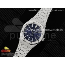 IP공장 오데마피게 로얄오크 15500 스틸 블루다이얼 브레이슬릿 Royal Oak 41mm 15500 Frosted SS IPF 1:1 Best Edition Blue Textured Dial on SS Bracelet SA4302 Super Clone