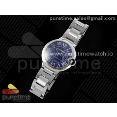 CH공장 까르띠에 발롱블루 40 오토메틱 스틸 블루다이얼 브레이슬릿 Ballon Bleu 40mm SS CHF 1:1 Best Edition Blue Texture Dial on SS Bracelet A2824