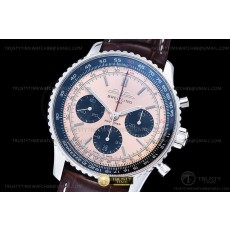 OX공장 브라이틀링 내비타이머 크로노 가죽스트랩 Navitimer B01 Chrono 43mm SS/LE Cop OXF A7750