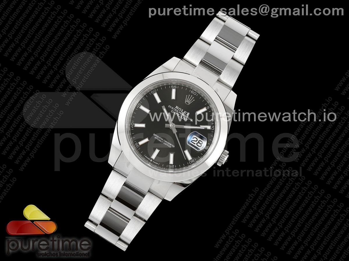 C+공장 롤렉스 데이저스트 41 스틸 블랙다이얼 돔베젤 오이스터브레이슬릿 DateJust 41 126330 C+F 1:1 Best Edition 904L Steel Black Dial on SS Oyster Bracelet VR3235 씨플러스