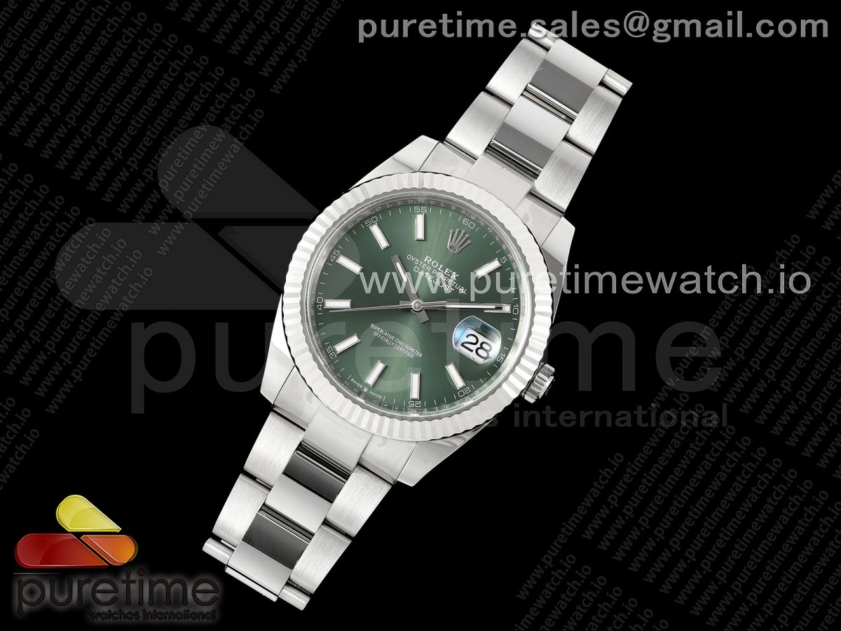 C+공장 롤렉스 데이저스트 41 스틸 민트그린다이얼 오이스터브레이슬릿 DateJust 41 126334 C+F 1:1 Best Edition 904L Steel Green Dial on SS Oyster Bracelet VR3235 씨플러스