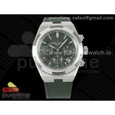 8F공장 바쉐론콘스탄틴 오버시즈 5500V 스틸 그린다이얼 러버스트랩 Overseas 5500V Chrono SS 8F 1:1 Best Edition Green Dial on Green Rubber Strap A5200