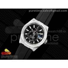 ZF공장 롤렉스 스카이드웰러 스틸 블랙다이얼 러버스트랩 Sky-Dweller 336239 SS ZF 1:1 Best Edition Black Dial on Oysterflex Strap A23J