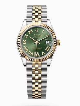 AR공장 롤렉스 레이디 데이저스트 31 옐로우골드콤비 그린다이얼 로만인덱스 쥬빌레브레이슬릿